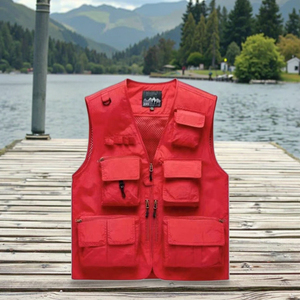 سترة أمان رجالية متعددة الوظائف للصيف في الهواء الطلق، مصنوعة من البوليستر، مقاومة للماء وسريعة الجفاف، متوافقة مع معايير ANSI الفئة 2، مناسبة للنزهات والعمل - Product Image 2