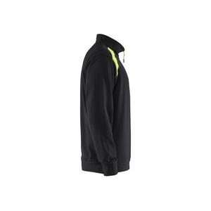 BLAKLADER-Sweat-shirt 2 tons demi-zip 335311589933M Noir/Jaune-EAN 7330509597194 WORK HOODIES - Product Image 4