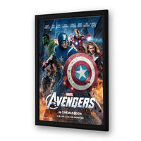 Cadre noir à clipser pour affiche de cinéma, taille personnalisée 24x36 27x40, boîte à lumière LED, décoration murale, affichage de boîte à lumière LED