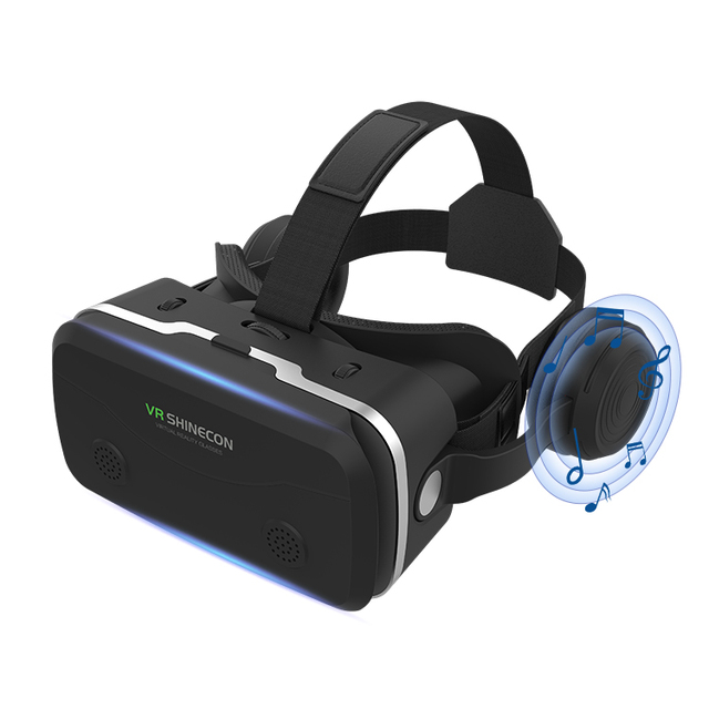 G15E VR 3D Virtual Reality Headset for 4.7 to 7.0 Inch Smartphone 45mm Lens 3D VR Glasses With Headphone Options