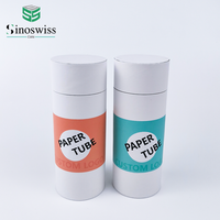 Conception personnalisée Emballage de carton cylindrique en papier Boîte-cadeau Emballage de vêtements
