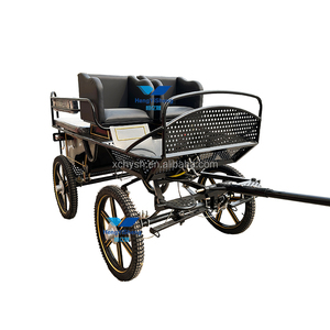 Carro de caballos de maratón de alta calidad, cochecito de caballo verde oscuro de cuatro ruedas/carro de caballos pony - Product Image 6