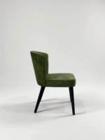 Fauteuil de style français, chaise à dossier de style nordique, chaise de café américaine, chaise de restaurant simple et moderne en bois massif et tissu