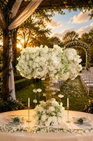Nouvelle conception de roue de Ferris en fleurs artificielles pour centre de table de mariage et décoration de fond de scène