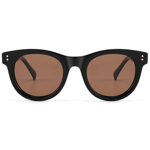Lunettes de soleil unisexes, monture noire, verres marron, protection UV400, style rétro, protection solaire pour adultes - Product Image 5