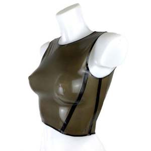 女性用ラテックス下着ベスト半透明ブラパーティーコルセット着用ベスト - Product Image 1