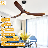 Ventilateur de plafond 42/48 pouces avec lumière dimmable, télécommande, moteur DC, ventilation et décoration – Vente en gros pour chambre à coucher