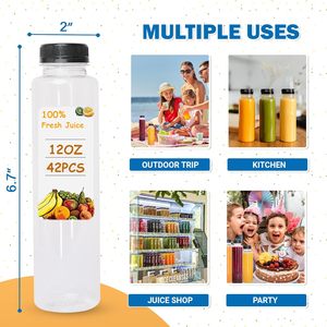 Hot Selling Disposable Food Grade PET <b>Plastic</b> Square Beverage Bottle 100ml-500ml Tamper Proof Screw <b>Cap</b> Screen Printed Custom - Product Image 3