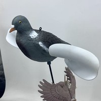 Yapay Plastik PE Rüzgarla Çalışan 3D Baskılı Döner Kanatlı Gerçekçi Güvercin Maketi Av Kuşu Yemi Açık Hava Avı İçin