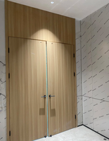 Portes intérieures/extérieures en bois massif Kabo au design minimaliste avec isolation phonique en verre, étanches, pour chambre à coucher, appartement