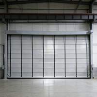 Porte rapide pliante en PVC pour salle blanche, à haute vitesse, pour environnements sans poussière et contrôlés