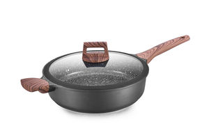 Лидер продаж, <span class=keywords><strong>2025</strong></span>, литая под давлением алюминиевая мраморная посуда с антипригарным покрытием, набор посуды с бакелитовой мягкой сенсорной ручкой - Product Image 5