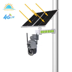 Faster shipping outdoor 80W solar panel 40AH battery trailer dual zoom 36x 4g cctv camera kit 365days no offline