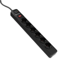Multiprise à 6 prises avec 5 prises CA et 3 prises USB Extension de protection contre les surtensions Conception de fournitures électriques 4 prises