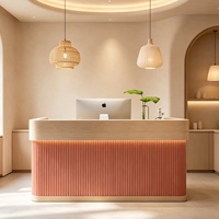 Comptoir de caisse pour boutique de vêtements de luxe, petite boutique, salon de beauté, hôtel, salon de coiffure, réception, design simple et moderne, sur mesure