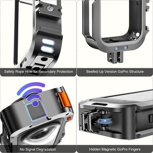 Jaula Metálica de Aluminio Amazear para Insta360 X4 |   Marco Protector de Liberación Rápida con Accesorios de Zapata Fría - Product Image 4
