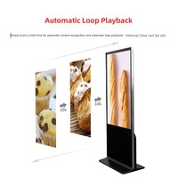 Afficheur numérique haute définition, kiosque publicitaire vertical, écran LCD intelligent, écran tactile grand format sur pied, métal, CMS