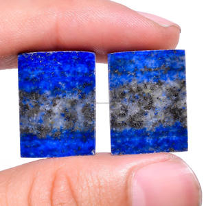 Meilleure qualité Premium naturel bleu Lapis Lazuli Bio Cabochon lisse Rectangle pierre précieuse en vrac pour la fabrication de bijoux à forte demande - Product Image 2