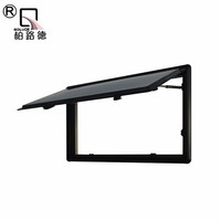 Vente directe usine : Fenêtres de camping-car en acrylique, style convexe, avec cadre en aluminium de haute qualité, moustiquaire et pare-soleil, verre noir pour