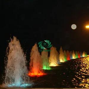 Fuente Musical colorida con luz de fuente RGB CORONA DE AGUA Diseño personalizado para decoración moderna de jardín