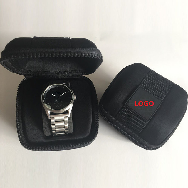 Promotional Scratchproof Shockproof On-the-go Hard Shell Jersey+EVA Watch Case Zipper Custom Logo Color Customized Size Lianping