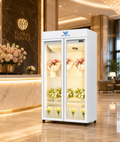 Réfrigérateur commercial pour la préservation des fleurs fraîches, vitrine réfrigérée avec refroidissement par air, sans givre et étagères réglables