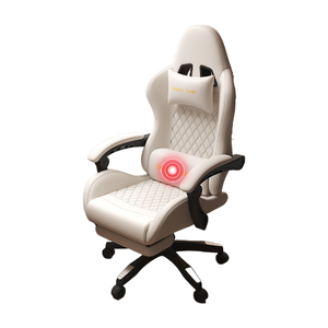 Chaise de jeu ergonomique moderne minimaliste en cuir PVC <span class=keywords><strong>vert</strong></span>, mobilier de <span class=keywords><strong>bureau</strong></span> et de salle de jeux avec matériau en cuir PU et acier inoxydable - Product Image 5