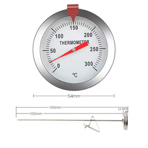 Termômetro de doces com clipe de pote-Termômetro óleo frito para fritar vela óleo fazendo óleo quente Termômetro fritadeira profunda - Product Image 5