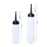 High Quality Custom logo clear Beauty Salon Barber Shop 240ml 120ml Plastic Dye Squeeze Applicator Hair Oil Applicator Bottle