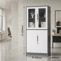 Armoire de classement métallique sécurisée à succès, avec étagères réglables, structure KD, personnalisable OEM