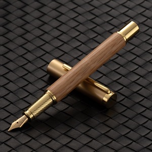 Pluma estilográfica de madera hecha a mano elegante, venta al por mayor, cartucho de tinta personalizable a granel, sin fugas, adornos de latón, pluma estilográfica de madera - Product Image 4