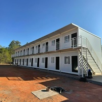 SKYLINE Casa Contenedor Prefabricada Modular Moderna con Acabado de Madera, Construcción Rápida, Personalizable, para Hogar, Tienda, Hotel, Escuela, Transpirable
