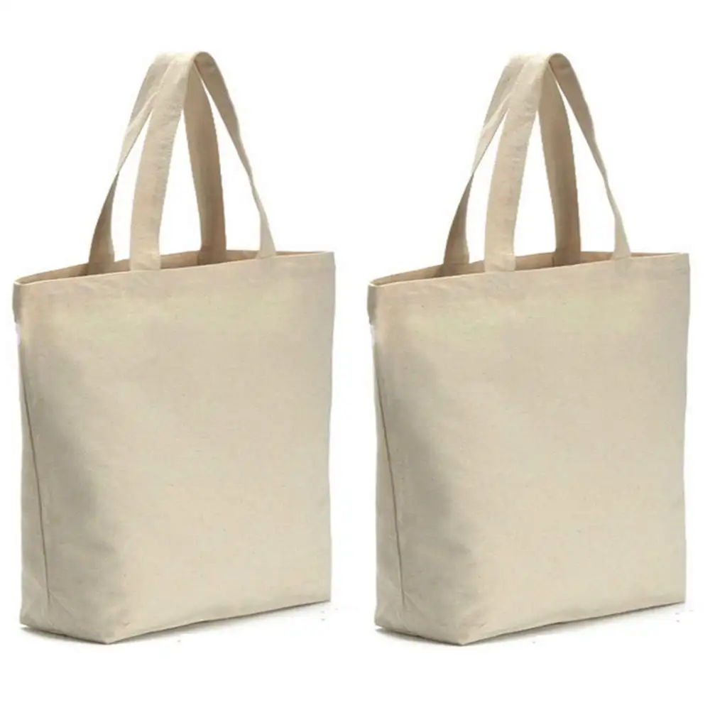 Reusable large hemp canvas tote bag cotton canvas shopping bag