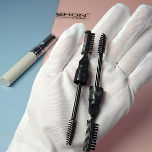Gran oferta ronda tubo de máscara 9ml con dos usos peine y cepillo de nylon de color personalizado de etiqueta privada - Product Image 3