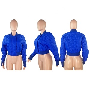 <span class=keywords><strong>Cappotto</strong></span> imbottito in cotone con motivo a stella <span class=keywords><strong>donna</strong></span> Patchwork Puffer Outwear tinta unita inverno caldo Zipper Crop Top Jacket - Product Image 6