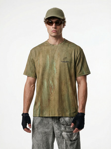 Waste Soil Style Digital Sports Short Sleeve 2026 Spring/Summer Outdoor Breathable Elastic Top <b>T</b>-<b>shirt</b> Customization - Product Image 2