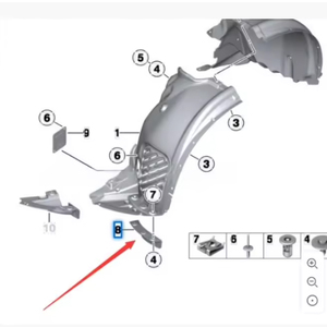 Copertura Parafango Anteriore OEM 51627213653 51627213654 Compatibile con <span class=keywords><strong>BMW</strong></span> <span class=keywords><strong>X3</strong></span> F25 <span class=keywords><strong>2010</strong></span> 2011 2012 2013 2014 2015 2016 2017 - Product Image 4
