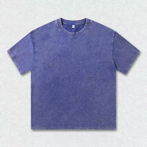 Camiseta Retro de Cuello Redondo para Hombre, 100% Algodón, Gruesa, Transpirable, Antiarrugas, Corte Regular, con Logotipo en la Espalda, Estilo Casual para Primavera/Verano - Product Image 5