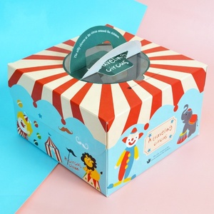 Hộp bánh Hộp bánh 10 inch có tay cầm và cửa sổ xem cho bánh, bánh nướng, bánh rán, bánh ngọt, hộp bánh thiết kế tùy chỉnh - Product Image 5