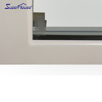 Superhouse Ventana arqueada de aluminio Diseño Ventana abatible redonda Ventana de luna de medio círculo con diseño de parrilla