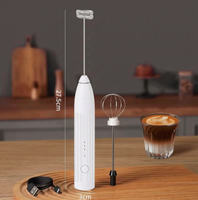 Mixeur Électrique Portable USB Rechargeable en Acier Inoxydable à 3 Vitesses, Mini Batteur à Œufs et Mousseur à Lait – Vente Flash