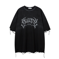 T-shirt vintage personnalisé de haute qualité 100% coton, impression DTG, délavé à l'acide, logo imprimé, t-shirt décontracté pour homme