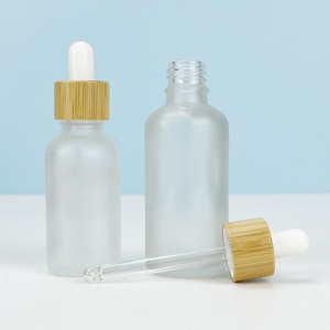Tarro de Vidrio con Tapa de Bambú para Cosméticos de 5g, 15g, 30g, 50g, 100g, 200g, Tarro de Vidrio Esmerilado de 50g para Crema Facial con Tapa de Bambú - Product Image 4
