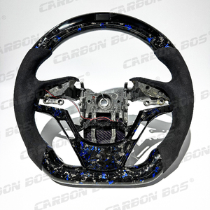 Volante de Fibra de Carbono Forjado Azul Real para <span class=keywords><strong>Hyundai</strong></span> <span class=keywords><strong>Genesis</strong></span> Coupe, para <span class=keywords><strong>Genesis</strong></span> Coupe 2008 2012 2016 <span class=keywords><strong>2022</strong></span> con Pantalla LED - Product Image 1
