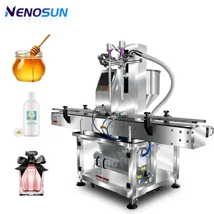 NENOSUN Automatic Servo Motor Perfume Shampoo Honey Lotion Liquid soap Detergent Bottle Liquid Filling Machine