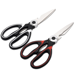 Kitchen Scissors Stainless Steel Straight Head Cut Chicken Bones Home Use Black White - Product Image 3