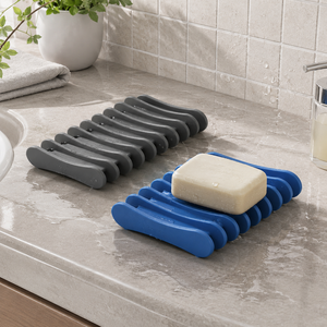 Portasapone <span class=keywords><strong>da</strong></span> <span class=keywords><strong>Bagno</strong></span> Creativo in Silicone con Design Drenante, Senza Foratura, Autodrenante - Product Image 1