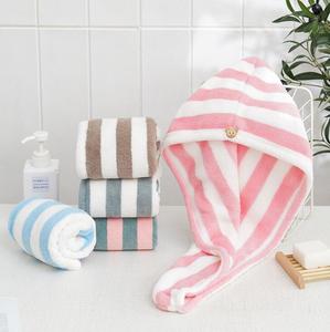 Corail japonais épaissi, mignon, absorption d'eau, séchage rapide, <span class=keywords><strong>cheveux</strong></span> rayés, bonnet de bain/douche, serviettes en <span class=keywords><strong>microfibre</strong></span>, <span class=keywords><strong>cheveux</strong></span> - Product Image 2