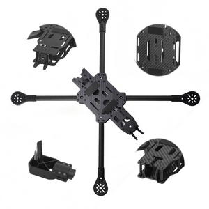Support de pose FPVLOAD IDF FPV de type X, capacité de charge 8-10 kg, empattement 13/15 pouces, personnalisable, épaisseur de plaque 2,0 mm, carbone - Product Image 6