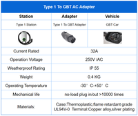 Nouvel adaptateur de chargeur EV 32A J1772 vers GB/T avec prise pour la recharge des véhicules électriques